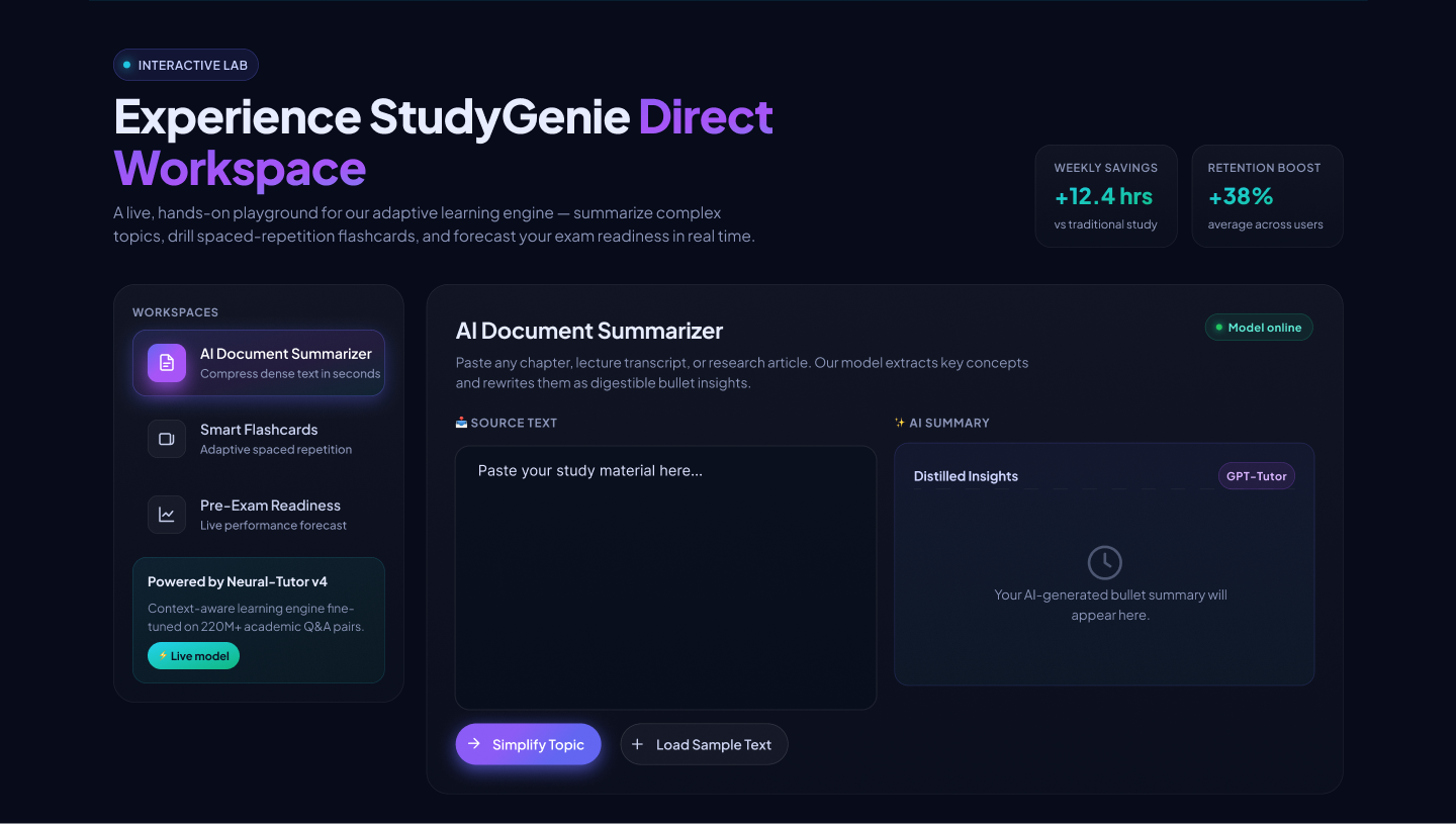 StudyGenie AI — screen 4